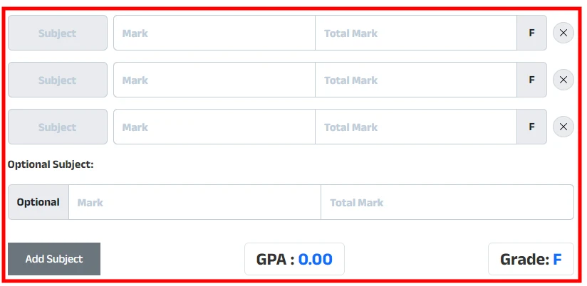 Image of HSC GPA calculator by mark of Bangladesh